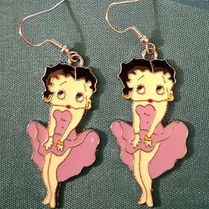 💃Lavender Betty💋Boop Dangle Earrings💃